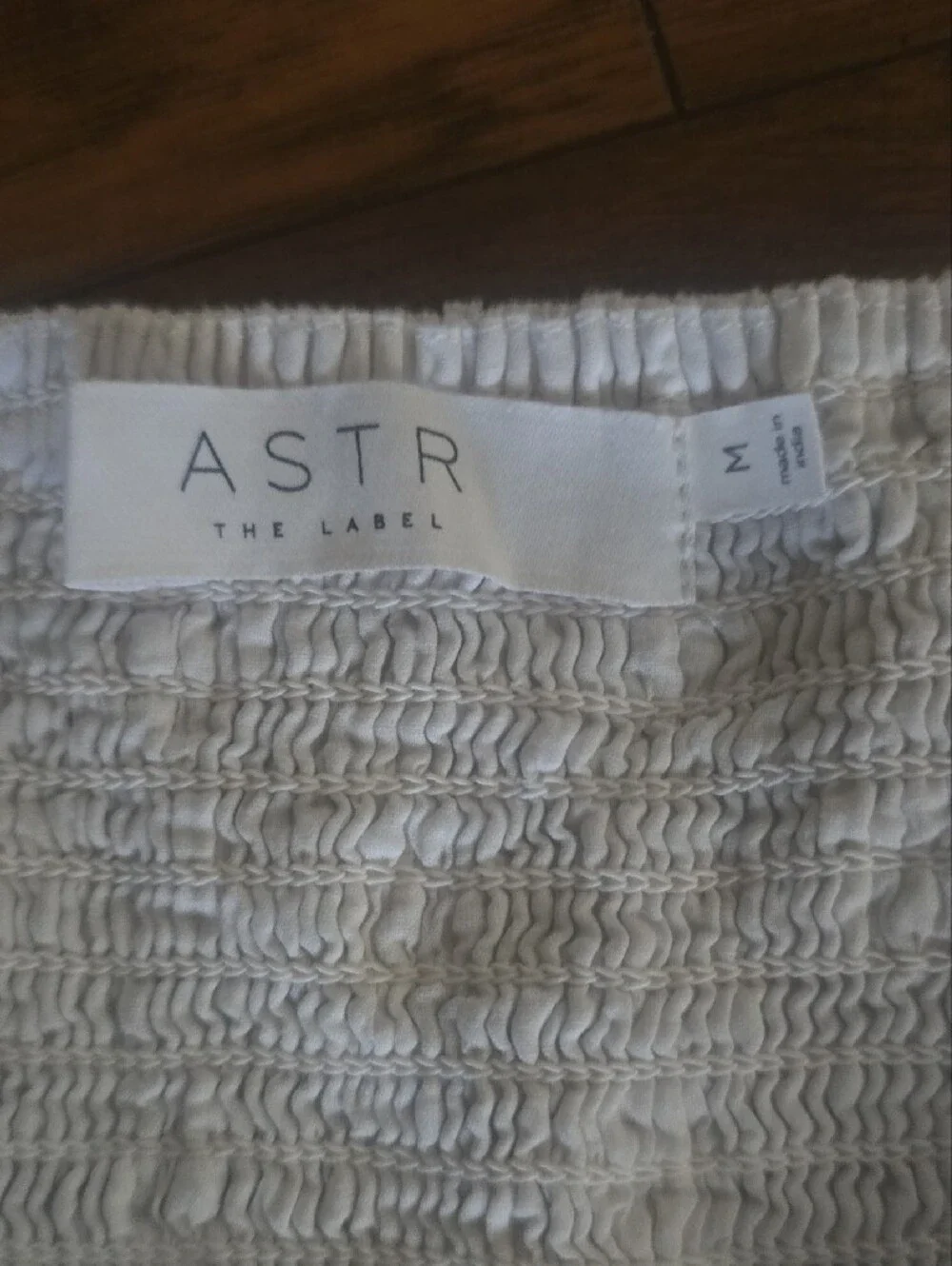 ASTR White Eyelet Peplum Blouse
